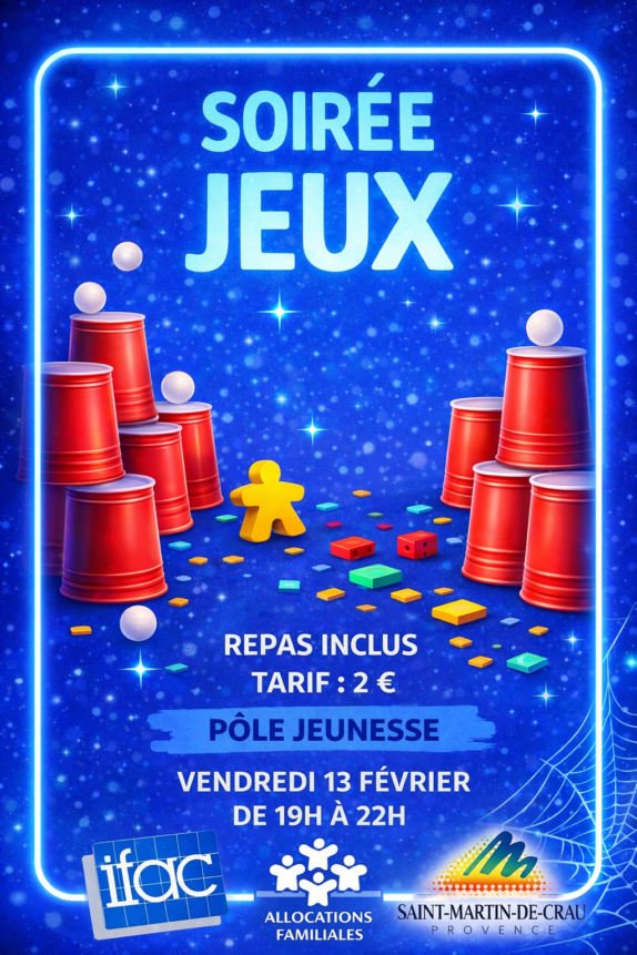 Soirée Jeux au pôle jeunesse